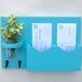 Mail Organizer - Mail Holder - Double Slots - Key Hooks - Jar Vase - Organizer - Painted Distressed Wood