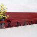 Coat Rack Shelf with Mail Holder - Coat Shelf - Coat Holder - Coat Hooks - Jar Vase - Painted Wood Shelf
