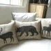 Burlap bear pillow cushion Christmas winter or boys room - Etsy Front Page item