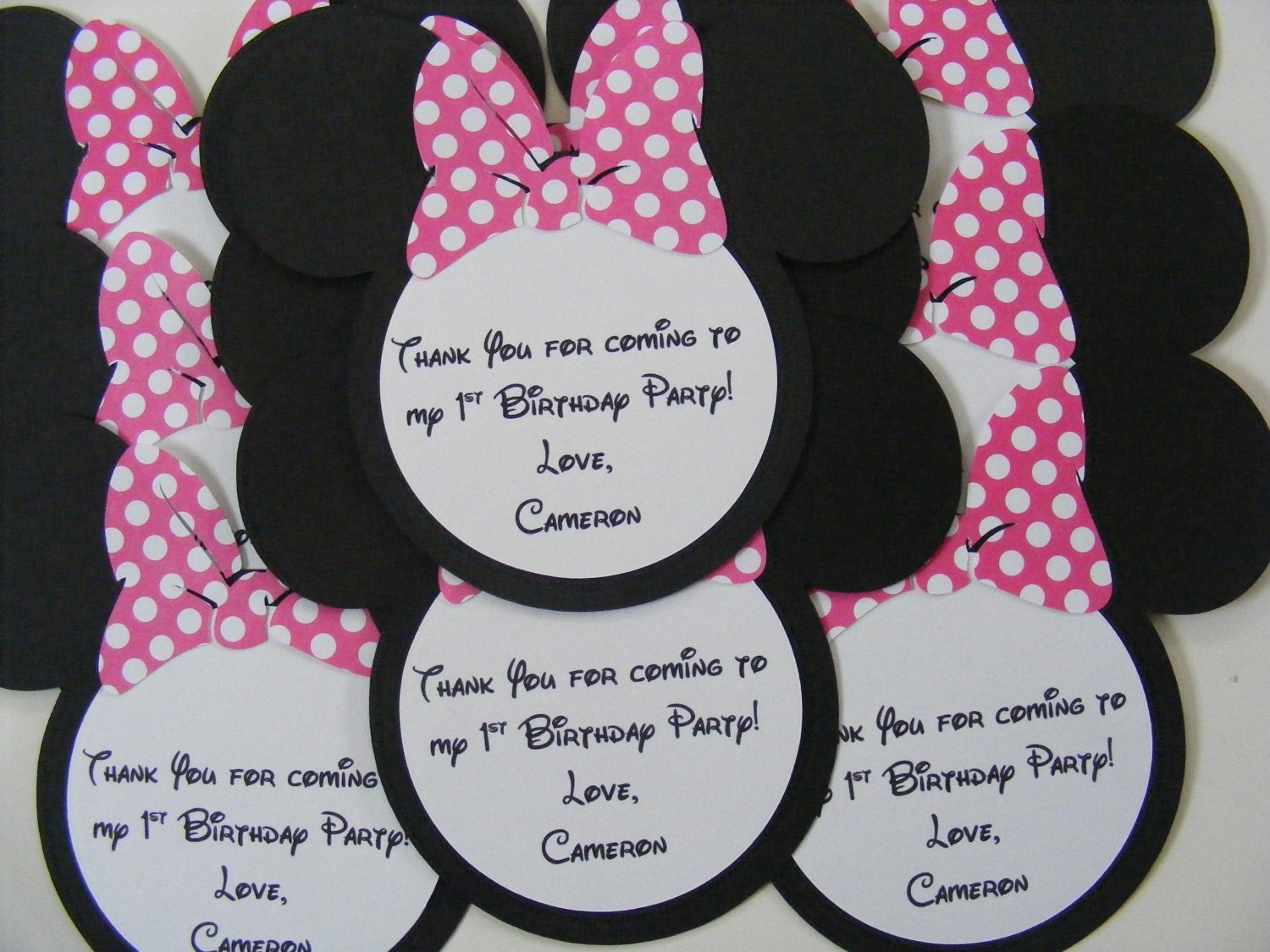 Minnie Inspired Thank You Tags Party Favor Goodie Bag