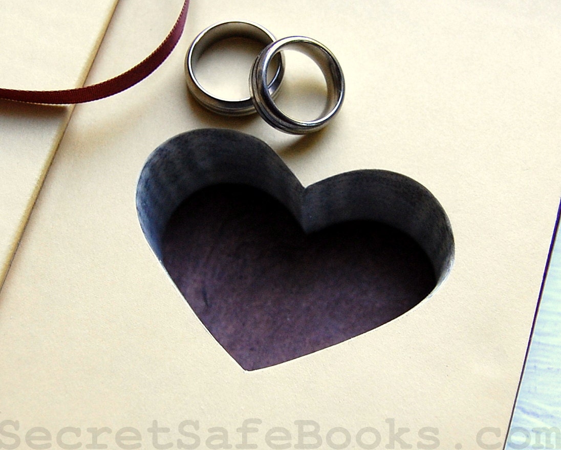 Hollow Book Safe with Heart (ROMANCE TREASURY)