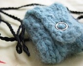 The Leah Amulet - Handspun, handknit pouch