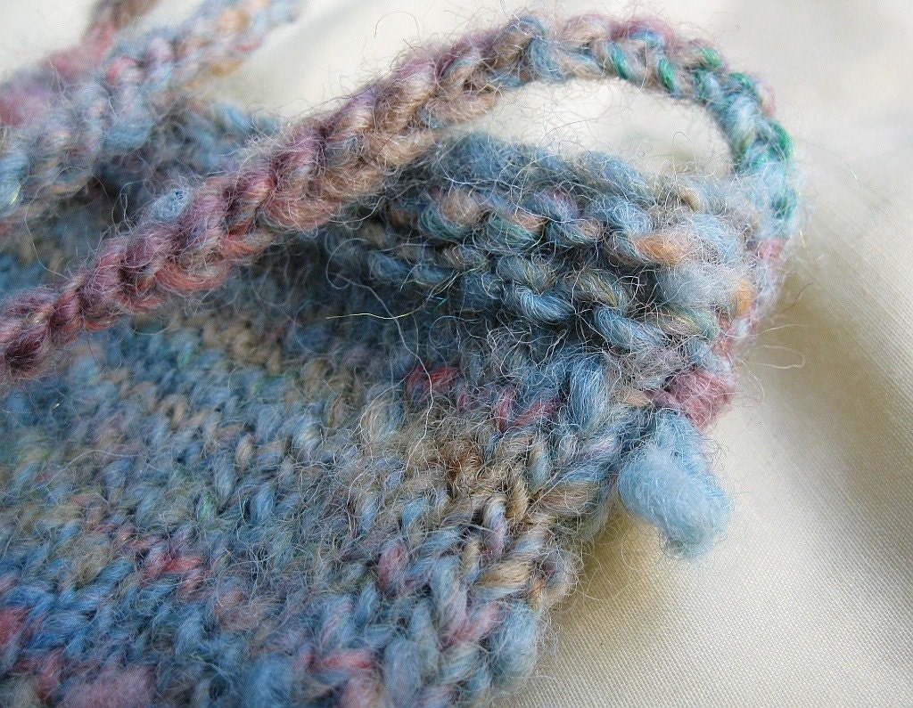 Scruffy Bag - Handspun, handknit bag