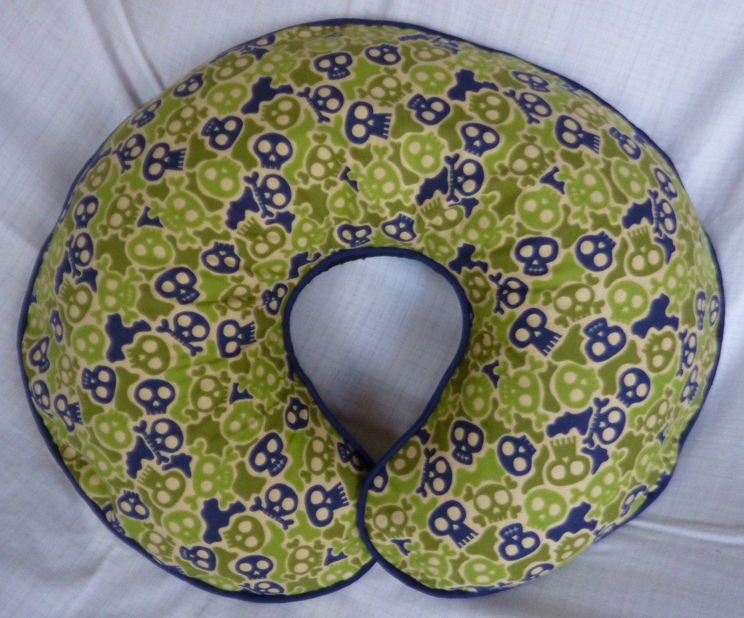 Camo Skulls Boppy Cover Blue Nursing Pillow Cover