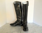 Equestrian Field Boots // Black Leather (7 B US)