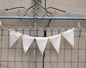 Vintage Button and Fabric Banner