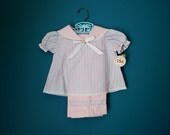 Vintage Girl's Two Piece Pastel Outfit- New Old Stock- Size 24 Months