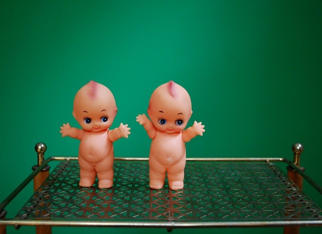 Vintage Pair of Plastic Kewpie Dolls- 2 Sets Available
