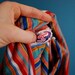 Vintage Chevron Cowl Neck Shirt- Girl's Size 14/16 or Women's XXS