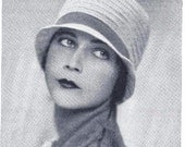 1920s Crochet Flapper Hat Repro PDF Downloadable Pattern