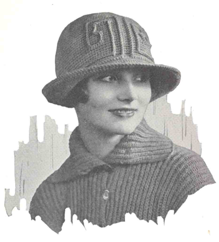 1920s Vintage Flapper Crochet Hat Pattern PDF