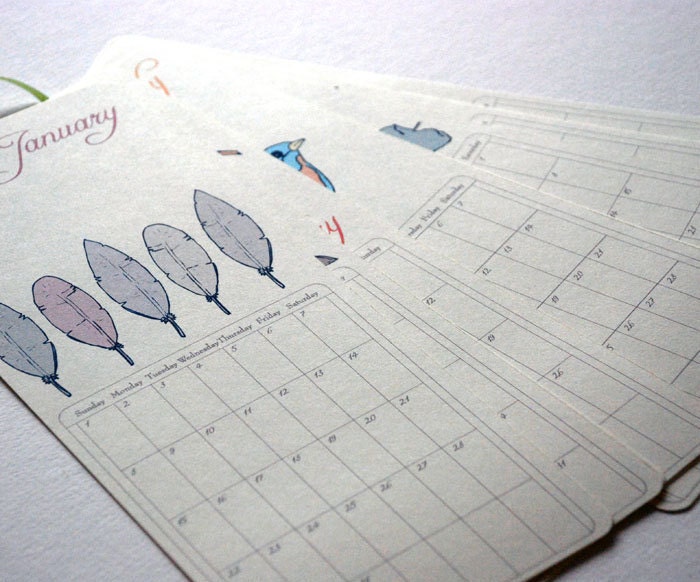 SALE - 2012 Wall Calendar - Mix by Olive and Ruby