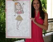 Caricature sign-in poster