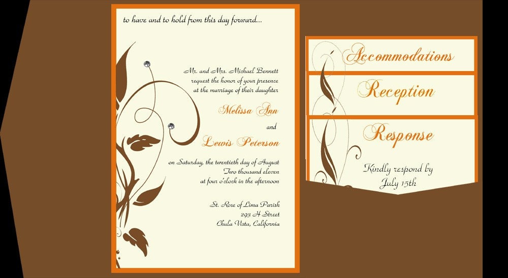 Fall Wedding Invitation