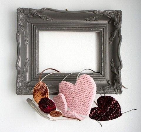 Velvet Heart... Pink Chenille Heart Headband