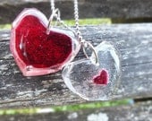 You Are The Missing Piece... Legend of Zelda Inspired Heart Piece and Container Friendship Necklace Set