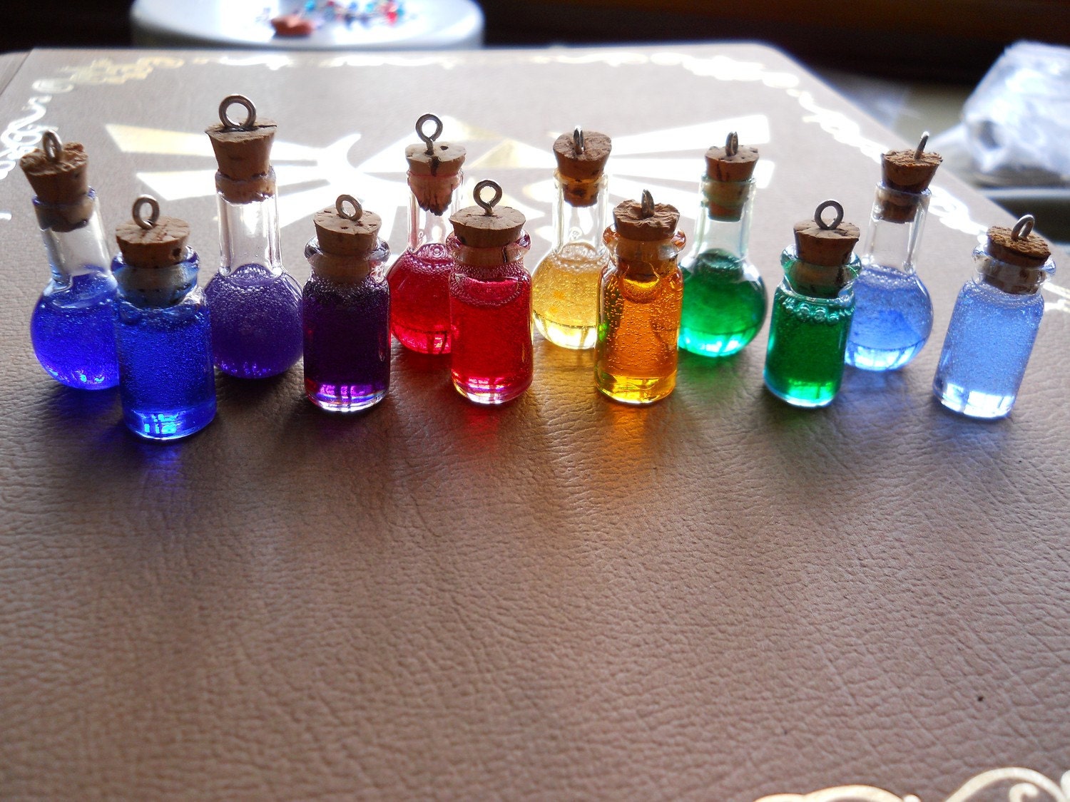 Miniature Glass Potion Charm, Choose Any Color