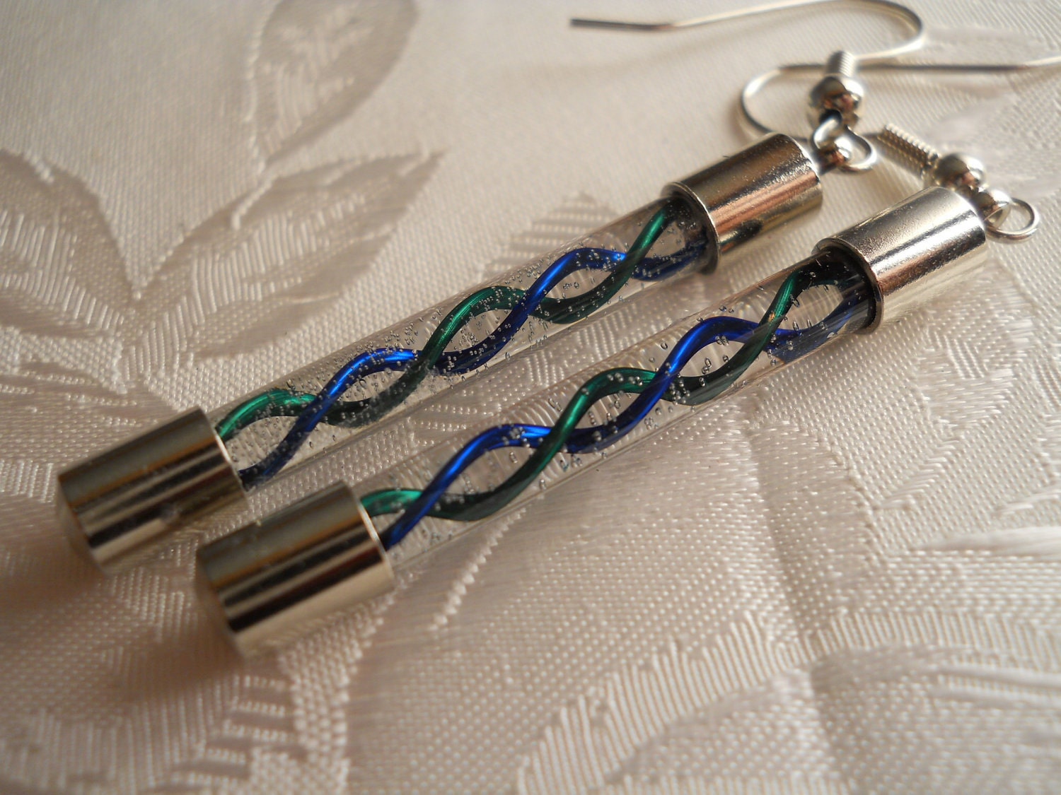 Super Mini Handblown Glass Resident Evil T Virus/Antigen Mixed Capsule Earrings