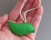 Small Bird Eco-Friendly Christmas Ornament Recycled Felt Apple Green