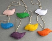 10 Bird Felt Christmas ornaments Eco-Friendly Recycled Felt available in over 20 colors OlyTeam