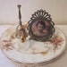 Two Antique 1891 Dinner Plates, Royal Doulton Lucerne, Dishes. Upcycle as rustic distressed plant saucers. Vintage charm