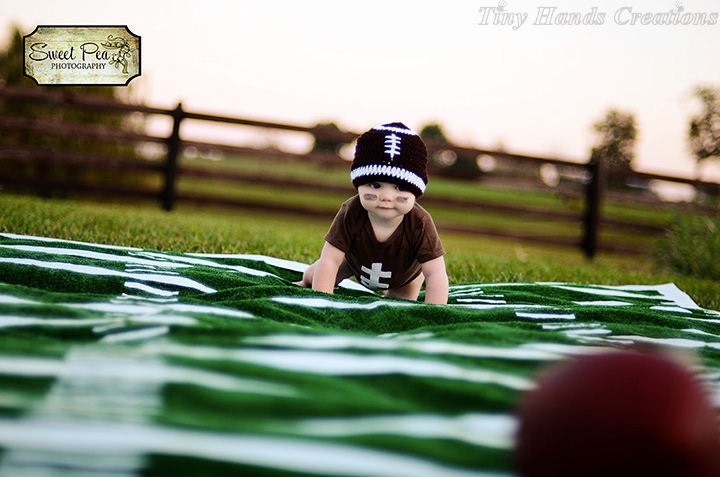 Boy Touchdown Football Onesie Set