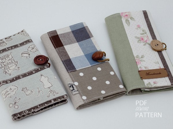 no 116 Cheque Book, Credit card Wallet Sewing Pattern PDF