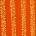 Embroidered scrap- Bright Orange-Red  with Yellow thread and Gold sequin  embroidery.