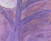 Violet Haze - 8x10 Abstract Acrylic Painting on Canvas Panel - Purple and Pink