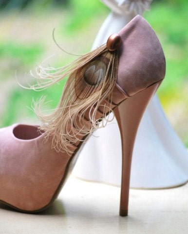 Pearl & Champagne Shoe Clips. Big Day Gift, Elegant Couture Statement, Boudoir Bride Bridal Bridesmaid MOH, Golden Gold Tan Beige Nude