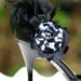 Shoe Clips Elegant Black Flower. Classy Feminine, Tribal Theme Big Day Event Fashionista, Fabric Feather Bead, Bride Bridal Party Bridesmaid