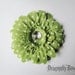 4.5" Lime Green Polka Dot Daisy