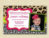 Wild Animal Print Custom Photo Birthday Invitation - PRINTABLE INVITATION DESIGN Il_170x135