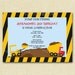 Construction Site Birthday Invite - PRINTABLE INVITATION DESIGN