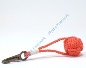 Orange Monkey Fist Nautical Clip