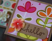 Set of 6 Hand Stamped Small Kraft Enclosure Greeting Gift Cards Il_170x135