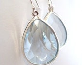 Teardrop earrings, Aqua Faceted Teardrop Earrings, Bridesmaids earrings, water, light weight earrings, something blue, Mother's day gift