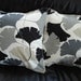 Throw pillow  black grey gray beige fan pattern Cushion covers cases shams UK designer fabric Two 18 x 18 inch handmade