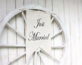 Reversable Banner ,says Just Married and Here Comes The Bride