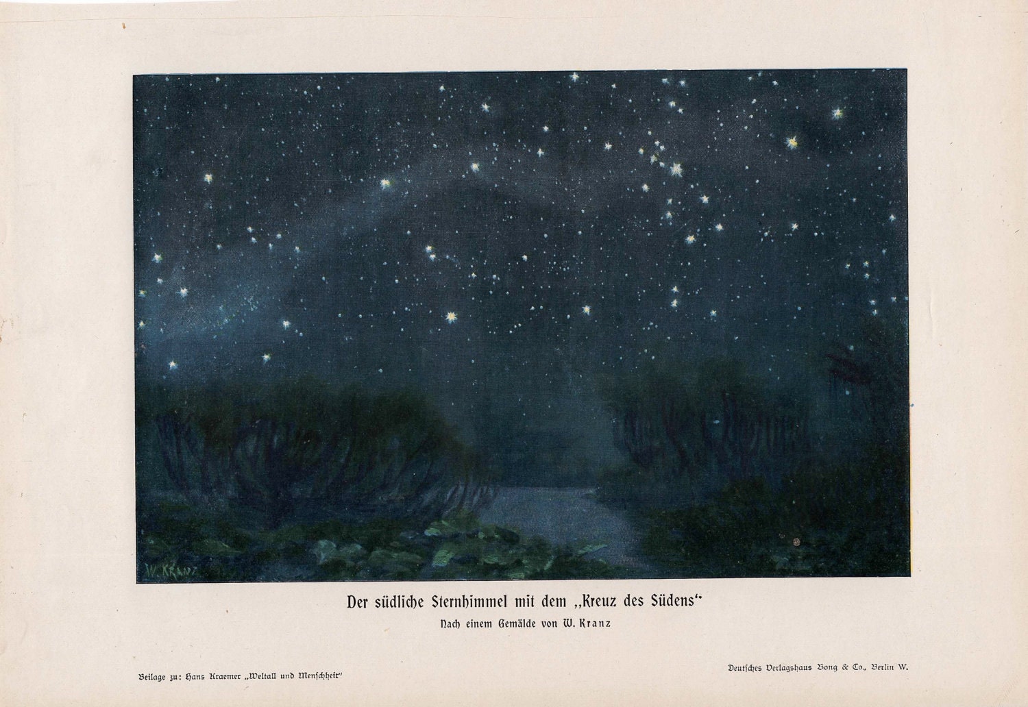 1900 starry sky of the southern hemisphere original antique celestial print