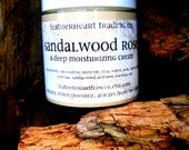 sandalwood rose lotion. a deep moisturizing cream. organic when possible. always from the earth