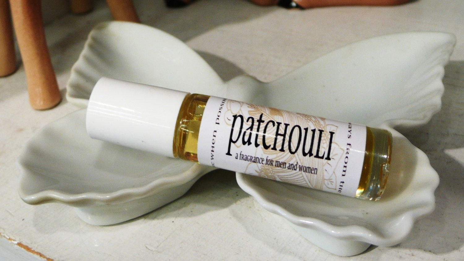 featherheart's signature patchouli roll on fragrance.  organic when possible. always from the earth.