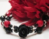 Red and Black Double Strand Bracelet