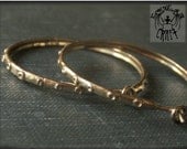 Solid 14K Gold Squid tentacle arm Pirate Hoop Nautical Earrings. Made to order.