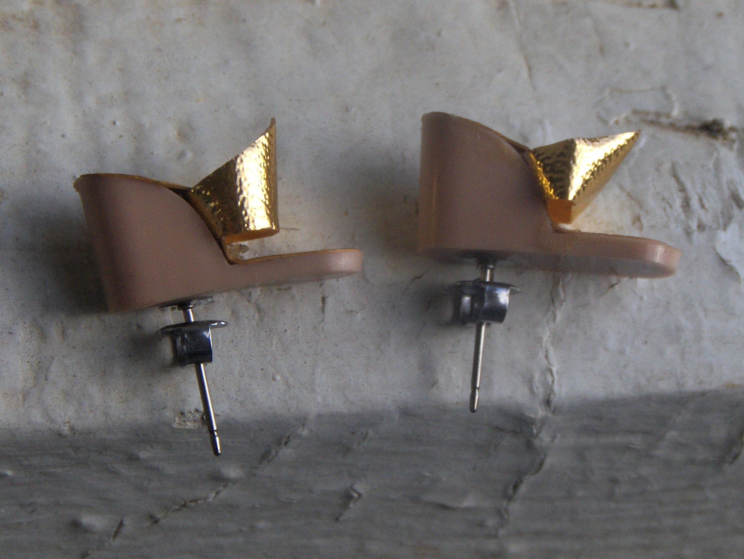 Vintage Doll Shoe earrings Disco Wedge High Heels. Chymini collection