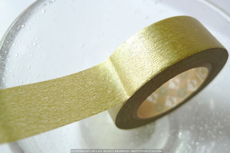 Japanese Masking Tape made of Washi Paper Solid GOLD 15mm MT