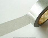 Japanese Washi Tape - Solid SILVER 15mm masking tape perfect for wedding decorations and paper crafts
