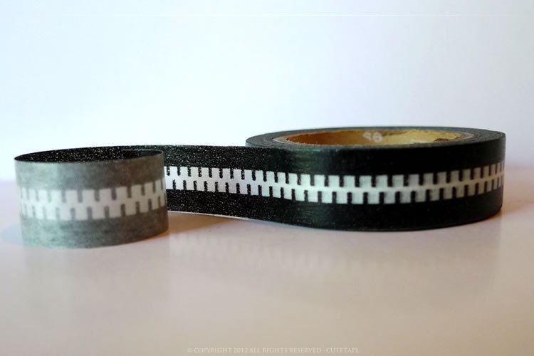 From Sweden Black Zipper Washi Tape (Chugoku) Paper Tape