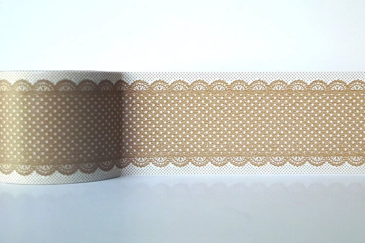 Natural Brown Lace Deco Tape Lace Dots Japanese Tape - 38mm