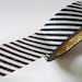 Japanese Washi Tape Black / Dark Gray Stripe MT Masking Tape - 15mm from Pretty Tape
